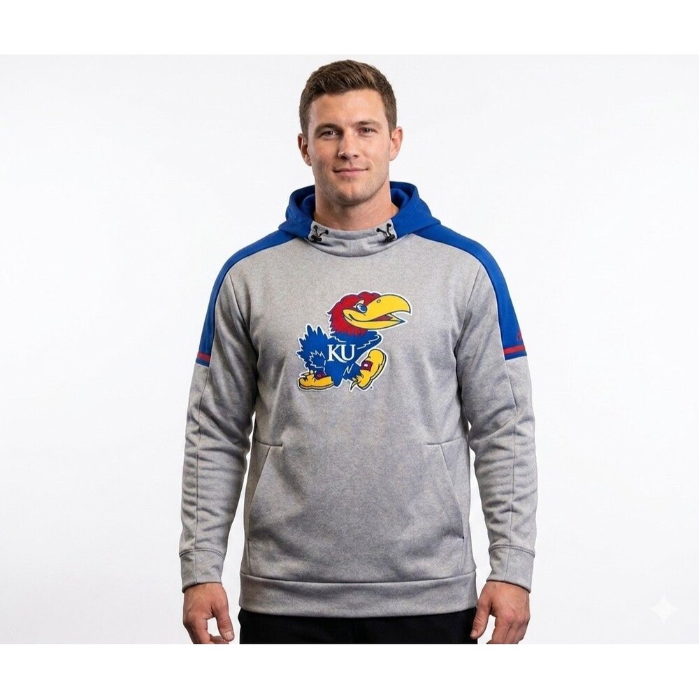 Addidas  KU Kansas Jayhawks NCAA Hoodie - Adult Size 2XL